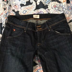 Hudson Jeans• low rise dark wash